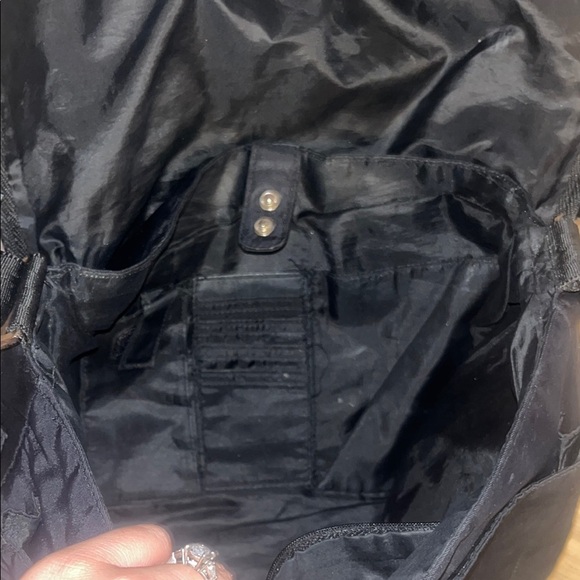 Black Crossbody Bag with Zipper Details - Picture 3 of 6